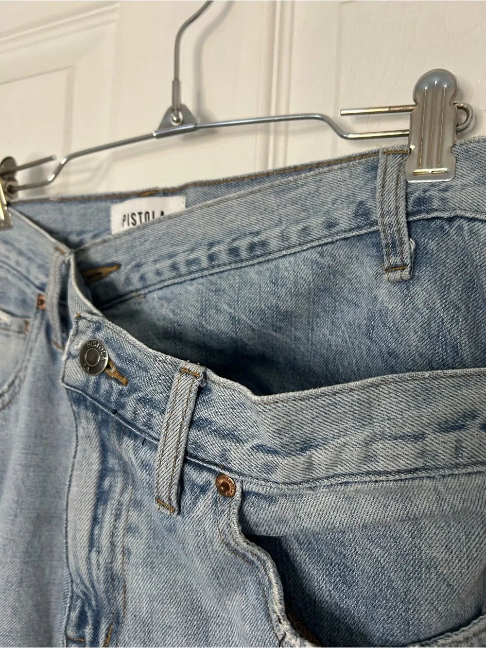 Pistola Bobbie Wide Leg Crossover Jeans - Picture 7 of 16